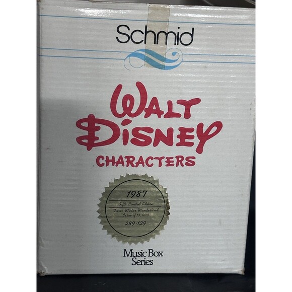 Vintage Schmid Walt Disney Merry Mouse Medley Mickey Minie Music Box Limited - Picture 4 of 5